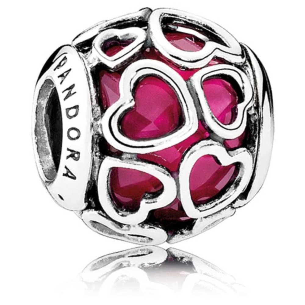 Pandora Cerise Encased in Love Charm